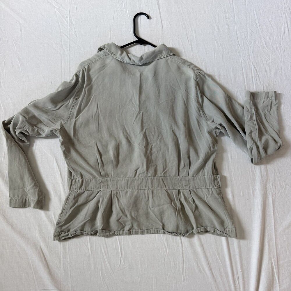 Cut Loose L Sage Green Tencel Jacket Shirt Lightweight USA Made Button FrontBoho - Picture 6 of 14